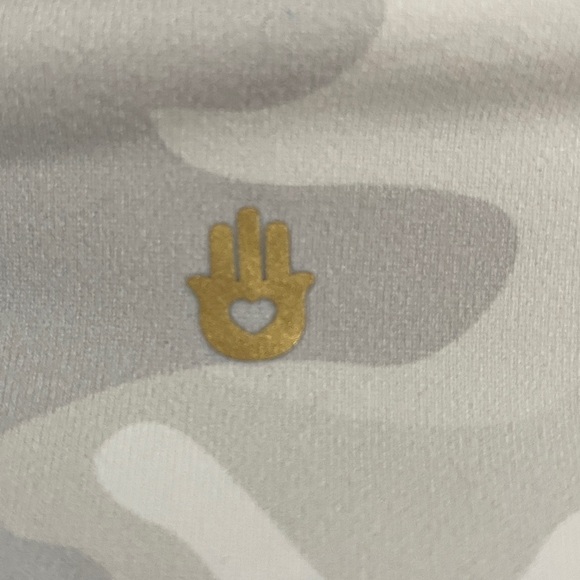 Spiritual Gangster Camo Perfect High Waisted Yoga Leggings with Metallic Stripe - Picture 5 of 6